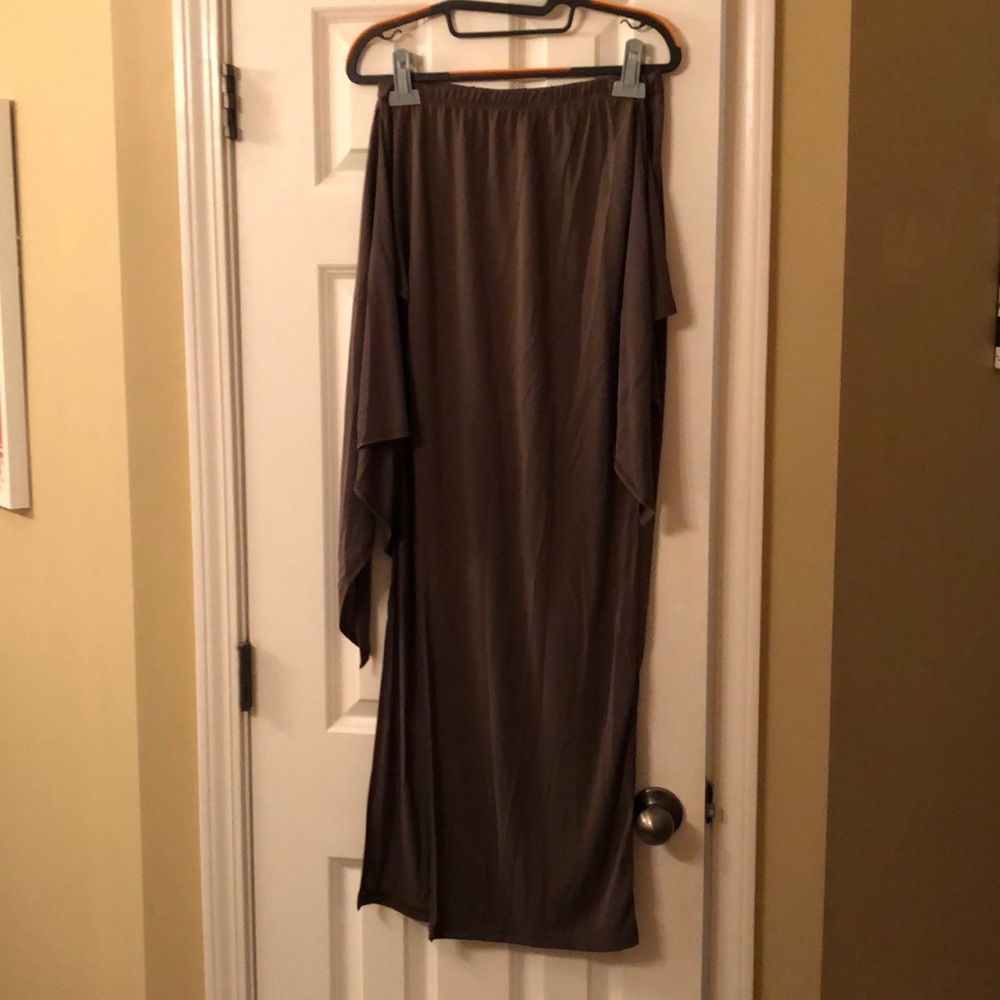 Olive green wrap skirt